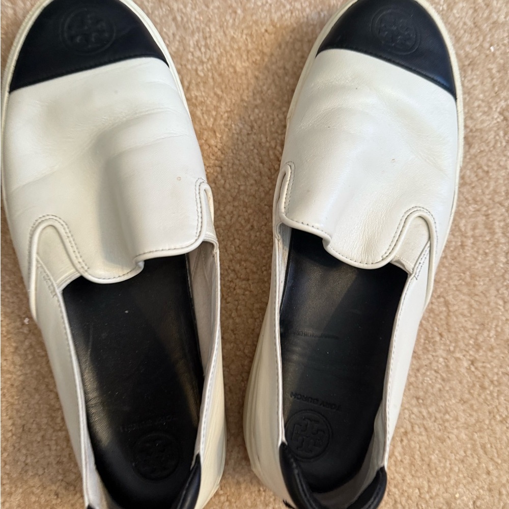 Tory Burch Women’s white and Black Loafers
